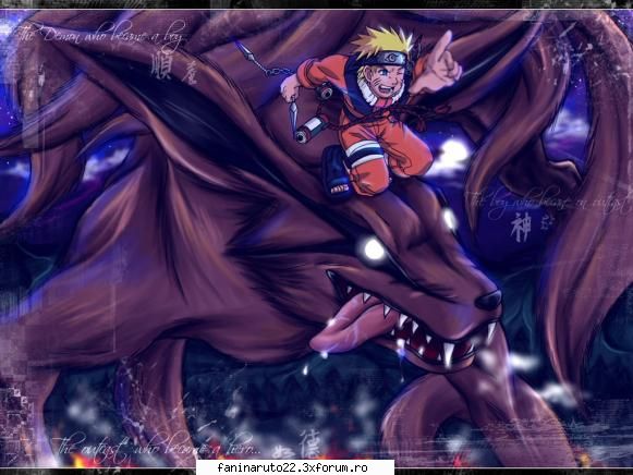 deci el este vulpea cu 9 cozi ! cum ar putea fi un papalapte ???!!!  :x  :x  :x  :x  :x naruto un